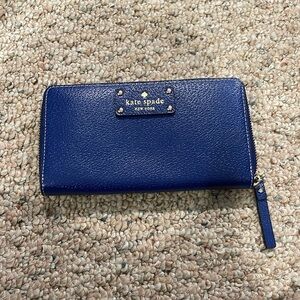 Kate Spade Blue Wallet, new never been used